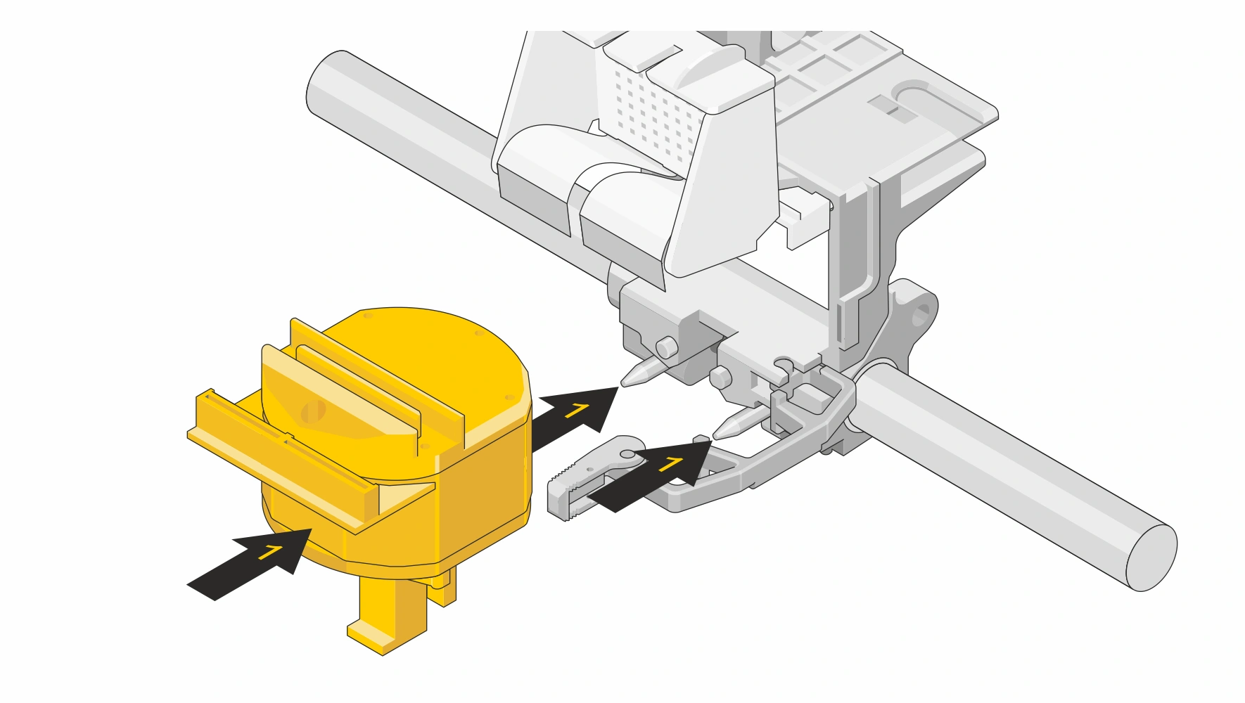 Ausschnitt eines Druckkopfwechsels