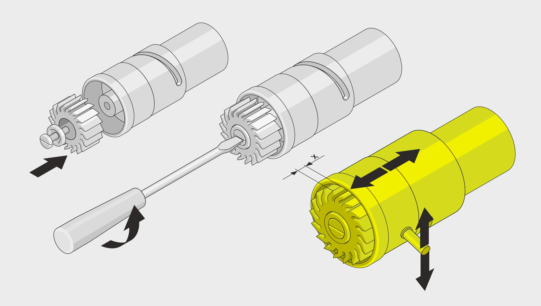 Darstellung eines Werkzeugwechsels